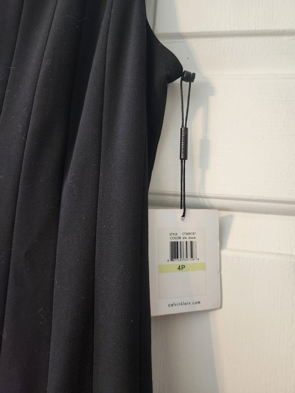New Calvin Klein Little Black Dress Sleeveless A-Line Pleated Formal Work, 4P - Picture 3 of 5